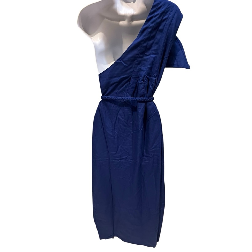 Farm Rio One Shoulder Blue Leaf Maxi Dress Small New with Tag - Picture 10 of 16